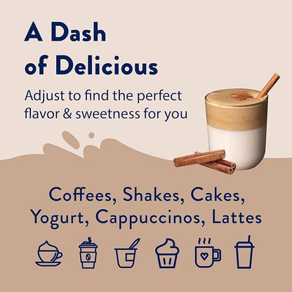 Jordan's Skinny Syrups Sugar Free Coffee Syrup, Cinnamon Dolce Flavor Drink Mix, Zero Calorie Flavoring for Chai Latte, Protein Shake, Food and More, Gluten Free, Keto Friendly, 25.4 Fl Oz, 1 Pack