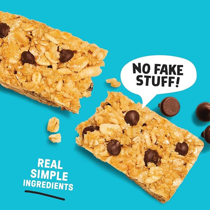 JUNKLESS Chewy Granola Bars Twin Pack – Chocolate Chip & Cinnamon Roll (12 Bars)–Less Sugar, Non-GMO, Gluten-Free, Wholesome Snack Bars for Kids & Adults, 2 Boxes