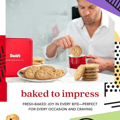 David's Cookies Freshly Baked Cookies - Delicious Handmade Soft Variety - Exquisite Gourmet Gift for Friends & Family on Special Occasions - Macadamia Nut 2lbs