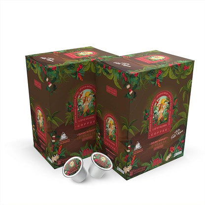 Dios Mio Coffee by Sofia Vergara, Dark Roast, K-Cup Pods, 44 Count (2 Boxes of 22 K-Cup Pods)