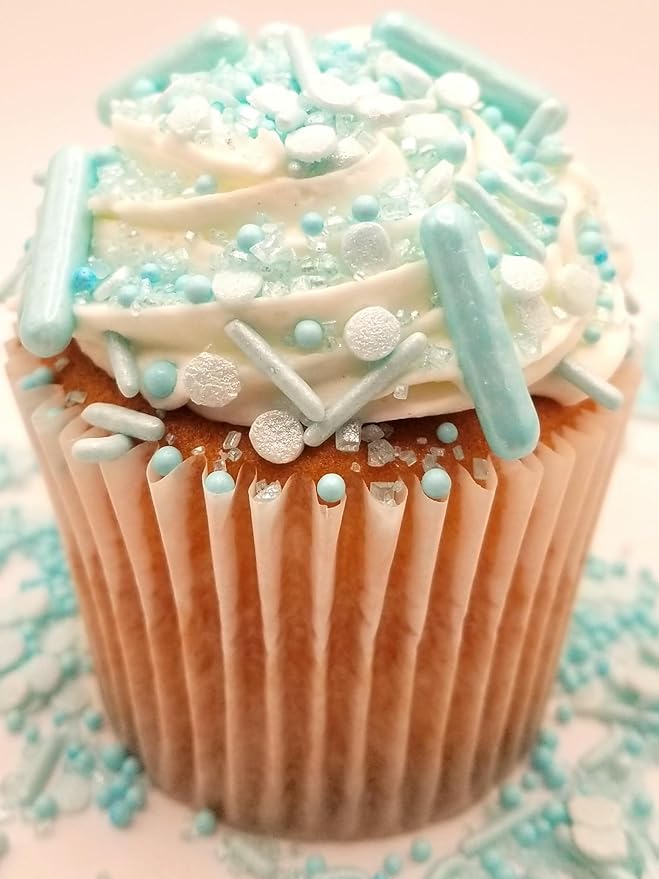 NCS Sky Blue Edible Candy Sprinkle Mix, 8 ounces - Great for Cupcakes, Cookies, Cakes, Cake Pops