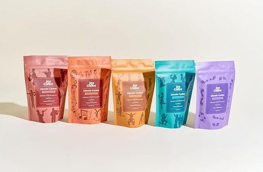 Joe Coffee Company x Lincoln Center - 6 oz Bag Whole Bean Coffee Bundle of 5| Women-Produced, NYC Roaster, Rainforest Alliance Certified, Kosher, Climate-Friendly, Specialty Grade