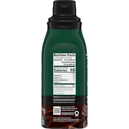 Starbucks Cold Brew Coffee Concentrate, Signature Black, 100% Arabica, Multi-Serve Bottle (32 Fl Oz)