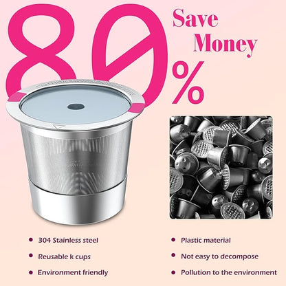Reusable K Cups for K eurig, K Cup Reusable Coffee Pods Compatible for K eurig 1.0 & 2.0 Coffee Makers,stainless steel k cups for k eurig (1 Pack)