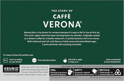 Starbucks K-Cup Coffee Pods, Dark Roast Coffee, Caffè Verona, 100% Arabica, 6 boxes (60 pods total)