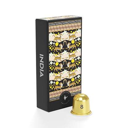 Atlas Coffee Club Espresso Pods Compatible with Nespresso Original– Medium Roast (10 Count)– Aluminum Capsules from India– Intensity 8
