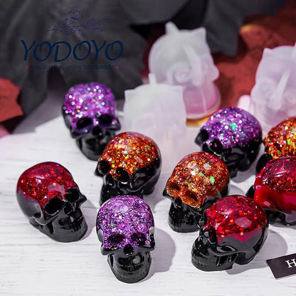 Halloween Resin Earrings Mold 3pcs Mini Skull Resin Jewelry Molds, Bat Pumpkin Coffin Silicone Mold for Earring Pendant Bracelet Keychain Making Kit DIY Epoxy Ornaments Holiday Gifts