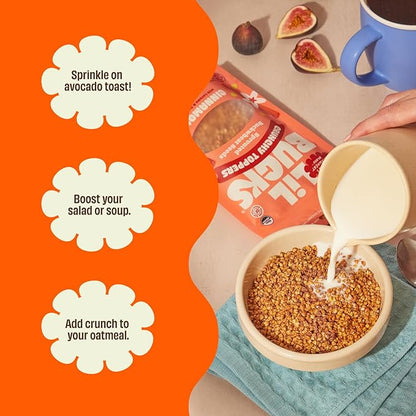 Lil Bucks Sprouted Regeneratively Grown Buckwheat Seeds– Paleo Cereal, Gluten-Free Granola, High in Protein, Low Sugar, Organic Superseed Crunch (Variety of Cacao, Cinnamon, Original, 3 Pack)