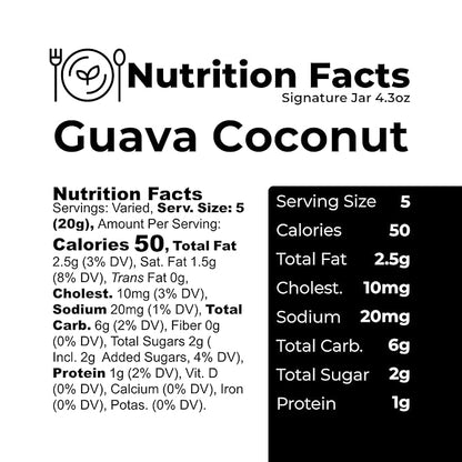 The Panza Guava Coconut Gourmet Cookie Snack Thin & Crispy | Organic, Non-GMO, 100% Natural Ingredients | Signature Jar 4.3 oz