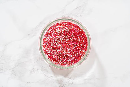 Bakerpan Valentine Mix Nonpareils Sprinkles - 7 Ounces Edible Sprinkles for Cake Decorating - Nonpareils for Cupcakes, Ice Cream, Cookies & Dessert (Made in USA)
