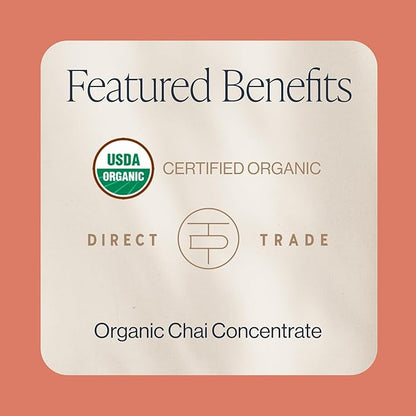 Rishi Tea Masala Chai Latte - Organic Black Tea Concentrate, Easy-to-Serve Hot or Iced Chai Mix - 32 fl oz Carton, 8 Servings (Pack of 12)