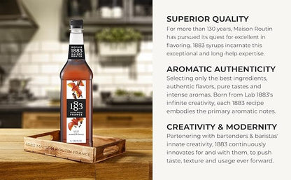 1883 Pumpkin Spice Syrup for Drinks – Authentic French Flavor, Perfect for Coffee, Lattes & Cocktails – 1 Liter Plastic Bottle – Made in France