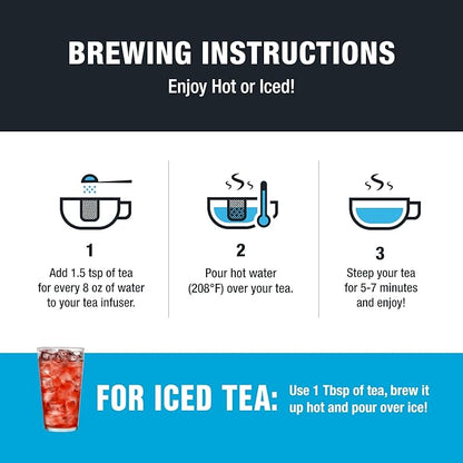 Tiesta Tea - Palm Beach Punch, Loose Leaf, Fruit Punch Herbal Tea, Caffeine-Free Tropical Blend with Apple and Orange, Brews Hot or Iced, 16oz Resealable Bulk Pouch, Up to 200 Cups