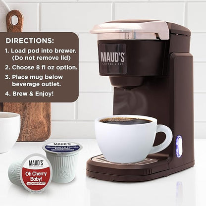 Maud's Blueberry, Cherry & Raspberry Chocolate Flavored Pods Bundle, 54 ct, Medium Roast Flavored Coffee in Recyclable Single Serve Pods – 100% Arabica Coffee, Compatible with Keurig K Cups Maker