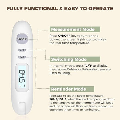 Meat Thermometer Digital - Instant Read Food Thermometer for Cooking Grilling Air Fryer Griddle Probe Kitchen Gadgets Essentials BBQ Grill Smoker Oil Fry Candy Turkey Instant Read Thermometer