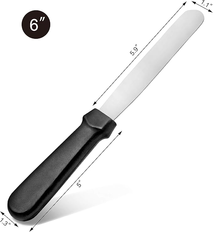 New Star Foodservice 38149 Straight Icing Spatula, 6-Inch Blade, 11-Inch Overall, Silver