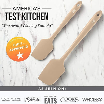 DI ORO Silicone Spatula Set - Rubber Kitchen Spatulas for Baking, Cooking, & Mixing - 600°F Heat-Resistant & BPA Free Silicone Scraper Spatulas for Nonstick Cookware - Dishwasher Safe (5pc, Clay)