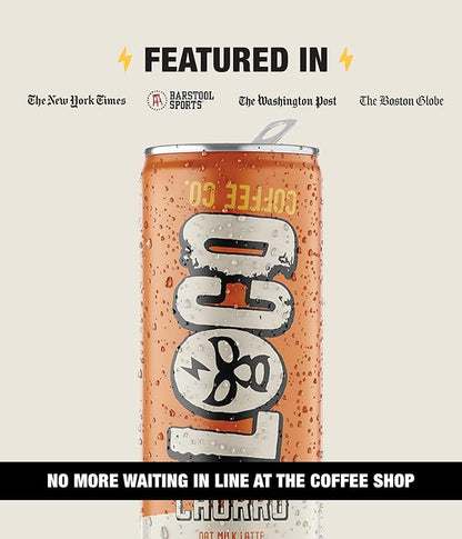 Loco Coffee Churro Latte 11 Ounce Can, 12 Count | Zero Sugar, 200mg Caffeine | Gluten Free and Dairy Free | Low Calorie Iced Coffee