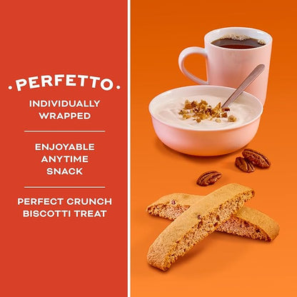 Nonni's Brown Butter Pecan Biscotti, Nutty Pecan Cookie with Rich Browned Butter Flavor, 8 Individually Wrapped Bakery Snacks, 5.52 oz, 3 Pack