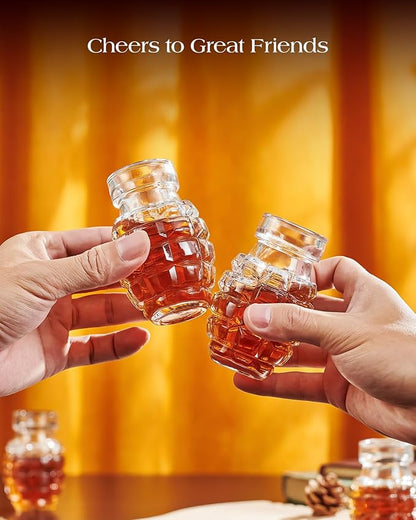 Kollea Grenade Shaped Shot Glass Set, Shot Cups with Heavy Base for Whiskey, Tequila, Vodka, Liquors, Set Of 6, 2.37 oz