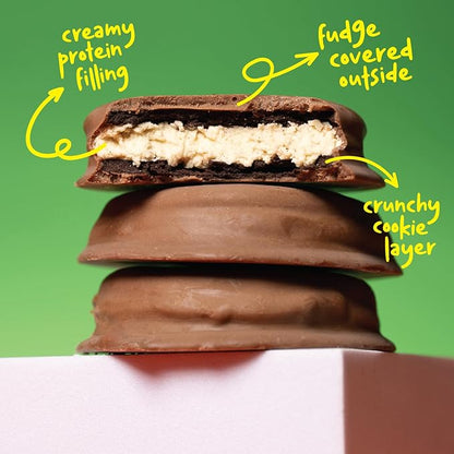 Hangryboy Protein Cookie Sandwich – 14g High Protein, Gluten‑Free, GMO‑Free Cookies - Perfect on The Go Protein Snack, Variety Pack, 12‑Count Box