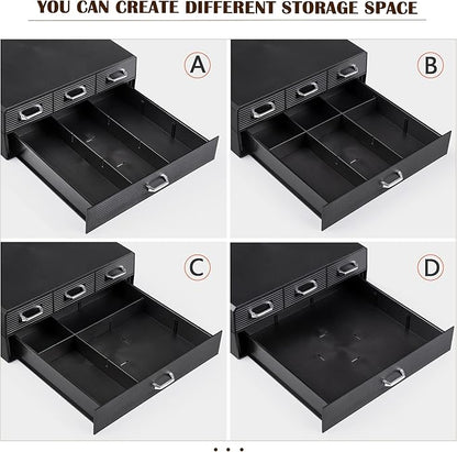 SZQINJI Coffee Pod Organizer 72/96 Pods Coffee Capsule Holder 2-Tier Coffee Pod Storage 4-Drawer Compact, Compatible with Keurig K-cup & Nespresso Capsule