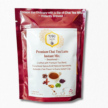 T2GO Chai Latte Mix | Instant Masala Chai Powder | Authentic Indian Tea Latte | Ready in Seconds | 8 oz