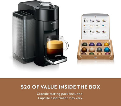 Nespresso Vertuo Coffee and Espresso Machine by De'Longhi with Milk Frother, 236.59 Milliliters, Piano Black