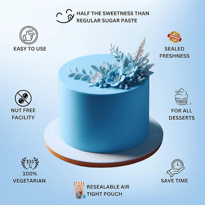 Confect Fondant for Christmas Cakes – Superhero Blue Fondant 8.8 oz | Chefs Choice for Cake Decorating, Sculpting & Holiday Baking | Vegan, Gluten-Free, Nut-Free, Palm Oil-Free – 8.8 Oz