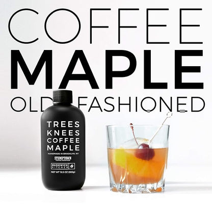 Trees Knees Coffee Maple Syrup, Grade-A Organic Maple Syrup with a Bold Buzz from Coffee, Vegan, Gluten Free & Made in the USA, Pure & All Natural, 11.5oz
