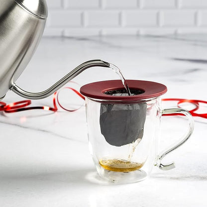 Primula Brew Buddy Portable Pour Over, Reusable Fine Mesh Filter, Dishwasher Safe, Single Serve Coffee or Tea at Any Strength, Ideal for Travel or Camping, Red, 2-Pack (Pack of 6)