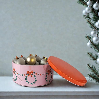 Steel Mill & Co Tin Containers with Lids, 3 Pack Christmas Cookie Tins, Festive Cookie Tins for Gift Giving & Holiday, Large Medium Small, Twas the Night Before Christmas