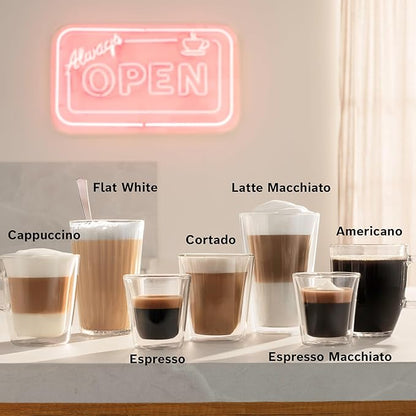 Bosch 800 Series Fully Automatic Espresso and Coffee Machine – 35 Drinks, Cold Brew, Double Cup, Milk Hose, Ceramic Grinder, Smart Features, in Black TPU60309