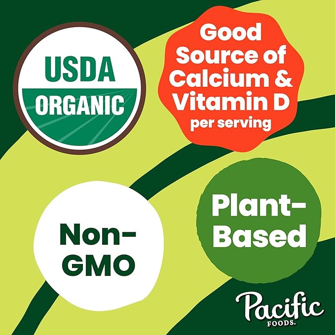 Pacific Foods Original Organic Oat Milk, Plant Based Milk, 32 oz Carton