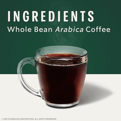 Starbucks Whole Bean Coffee, Dark Roast Coffee, French Roast, 100% Arabica, 6 bags (18 oz each)
