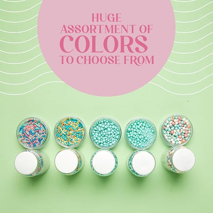 Confect Sprinkles Retro Pop Disco Ball Mashup Sprinkles Mix Navy Blue, Grey, Hot Pink, Sliver & White Dragees for Cakes & Cupcakes Decoration Assorted pack of 5 | Vegan, Gluten-Free, Dairy-Free, Palm Oil-Free, No Artificial Dyes - 5 Oz