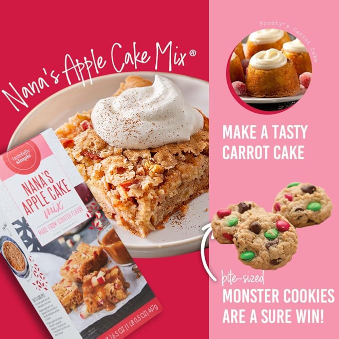 Tastefully Simple Nana's Apple Cake Mix, 16.5 Ounce