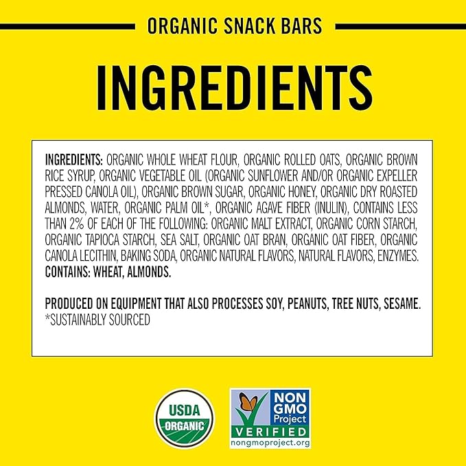 Dave's Killer Bread Organic Snack Bars, Variety Pack (1 Trail Mix Crumble, 1 Oat-Rageous Honey Almond) Pack of 2