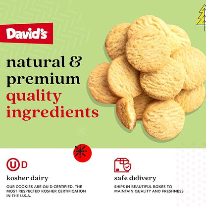 David's Cookies Mini Shortbread Pure Butter Cookies 1 Pack - Traditional Scottish Style Butter Cookies, OU Kosher Certified, Decadent Gourmet Shortbread Cookies Snack Box for Tea, Coffee, & Gifting