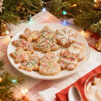 Christmas Sanding Sugar Sprinkles,150g/5.3oz,Edible Red Green and White Sprinkle for Cake Decorating,Colored Crystals Sprinkle Mix for Cookies,Ice Cream,Fondant Cake,Caramel Apples,Cupcakes Decoration Topper,Desserts,Wedding Birthday Christmas Thanksgi...