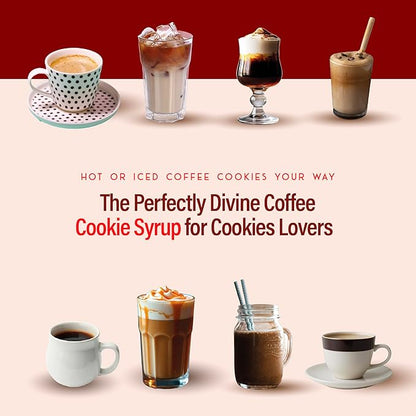 RIO Cookies Coffee Syrup for Hot or Iced Drinks and Desserts, Sweet and Nostalgic Flavoring Sweetened with Pure Cane Sugar, Barista-Grade Flavor Syrups For Coffee Drinks at Home & Work - 700ml