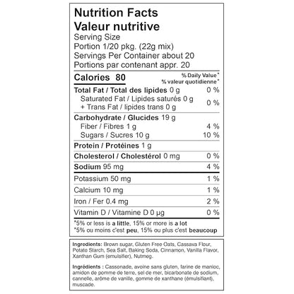XO Baking Co. Gluten Free Oatmeal Gourmet Cookie Mix; Non-GMO; Kosher; Rice Free; Dairy Free; Soy Free; Peanut Free; No Preservatives; No Artificial Flavors or Colors, 15.5oz (Pack of 6)