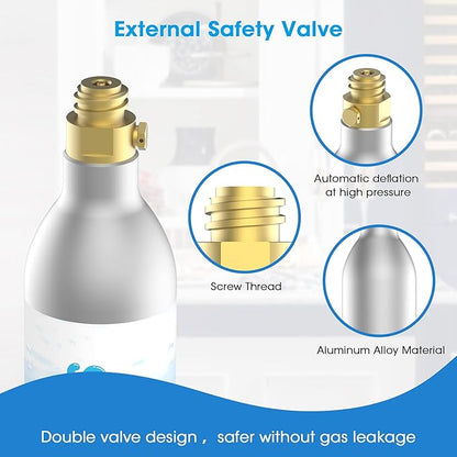 SODAOO LOGY 60L Co2 Carbonator Compatible with Sodastream Appliances [NOT for Art & Terra],14.5oz, Set of 3