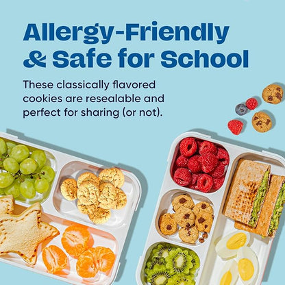 Gluten Free Partake Crunchy Chocolate Chip & Vanilla Sprinkle Cookies Variety Pack - Vegan - Free From the Top 9 Allergens Including Dairy, Wheat, Soy, Eggs, & Peanuts - Non GMO - Safe School & Office Snack (4 Pack, 3oz Resealable Bags)