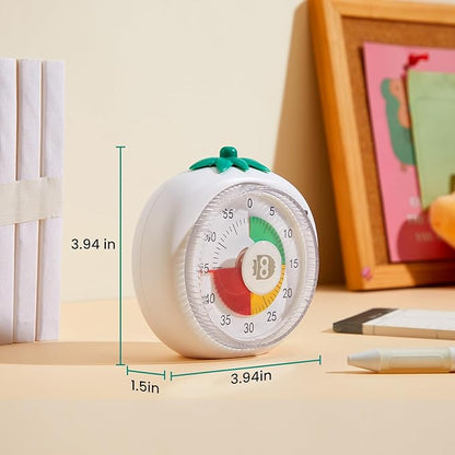 Visual Timer for Kids & Adults – 4-Color Zone Countdown Timer, 60-Min Silent Pomodoro Timer for ADHD Focus, Study, Cooking & Time Management Tool