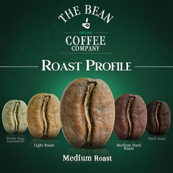 The Bean Organic Coffee Company Vanilla Nut, Medium Roast, Whole Bean Coffee, 5-Pound Bag