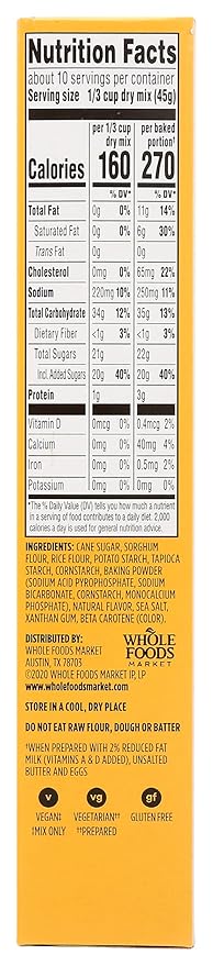 365 by Whole Foods Market, Gluten Free Yellow Cake Mix, 16 Ounce