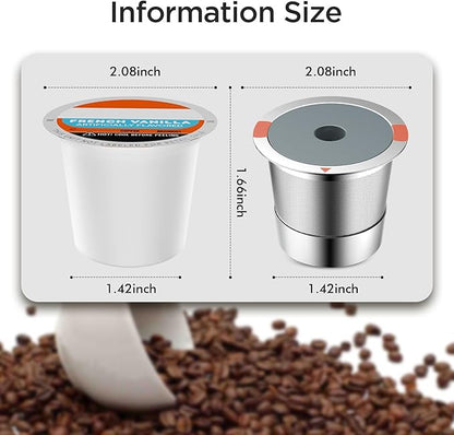 Reusable k Cup Coffee pod Filters,Universal stainless steel Refillable k Cups Filter Use for Keurig 2.0 and 1.0 Coffee Makers-machine(1pack)…