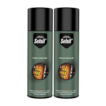 SELSIL Silicone Mold Release Aerosol Spray (2 x 13.5 fl oz) Professional Resin Mold Releaser, Non-Stick, Fast-Drying & Easy Mold Removal, (Pack of 2)