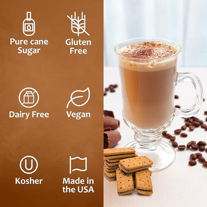 Syruvia Coffee Syrup, Cookie Butter Flavored Syrup for Drinks, Lattes, and Desserts – 25.4 fl oz, With Pump